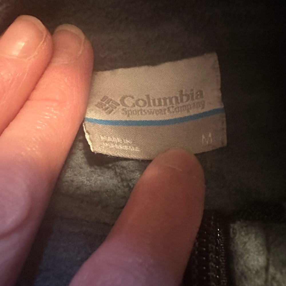 Columbia women’s zip up long sleeve fleece jacket Heather blue grey size medium - Picture 6 of 7